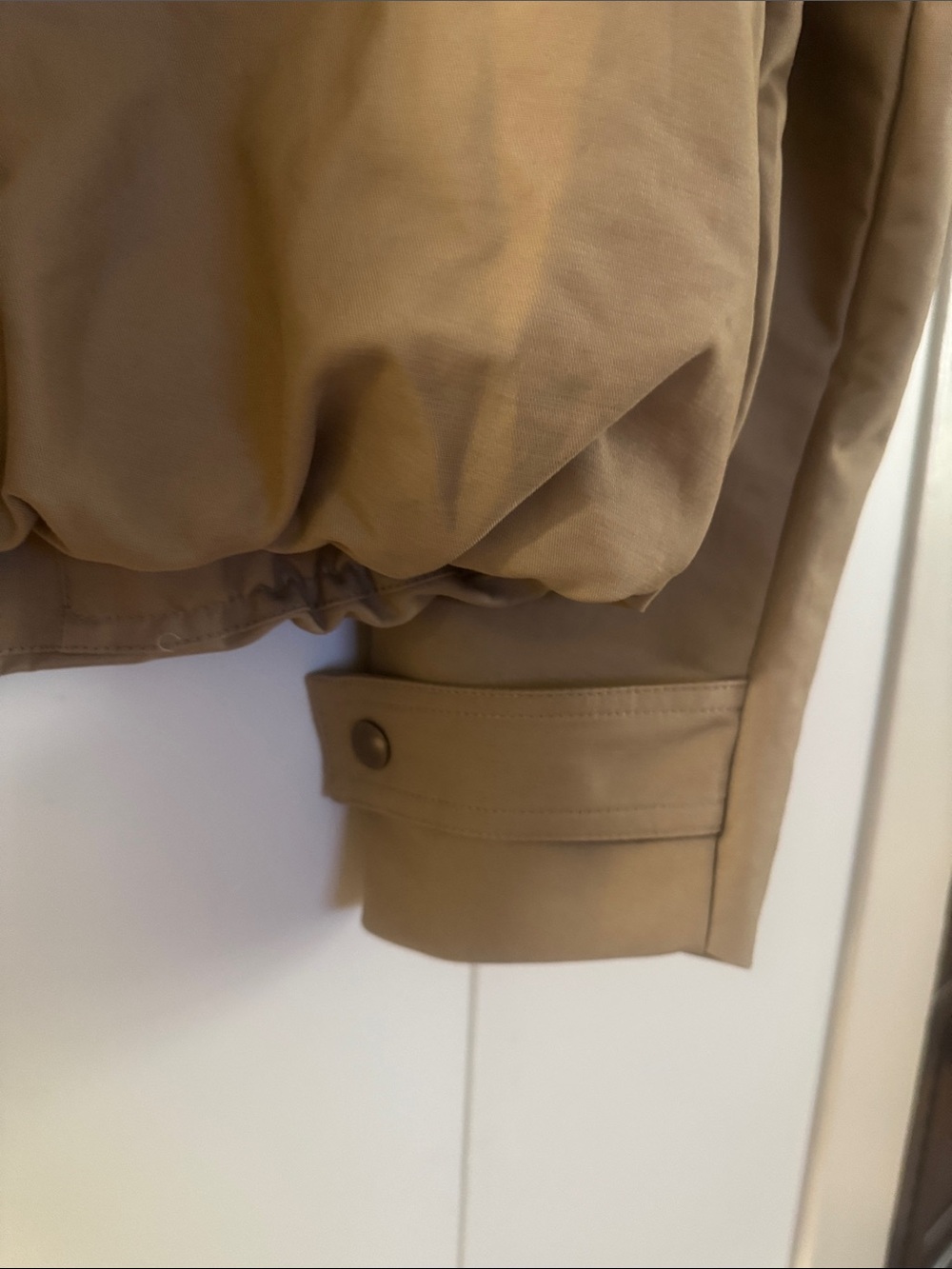 Pilcro Tan Bomber Jacket with Dark Brown Collar - Picture 4 of 5